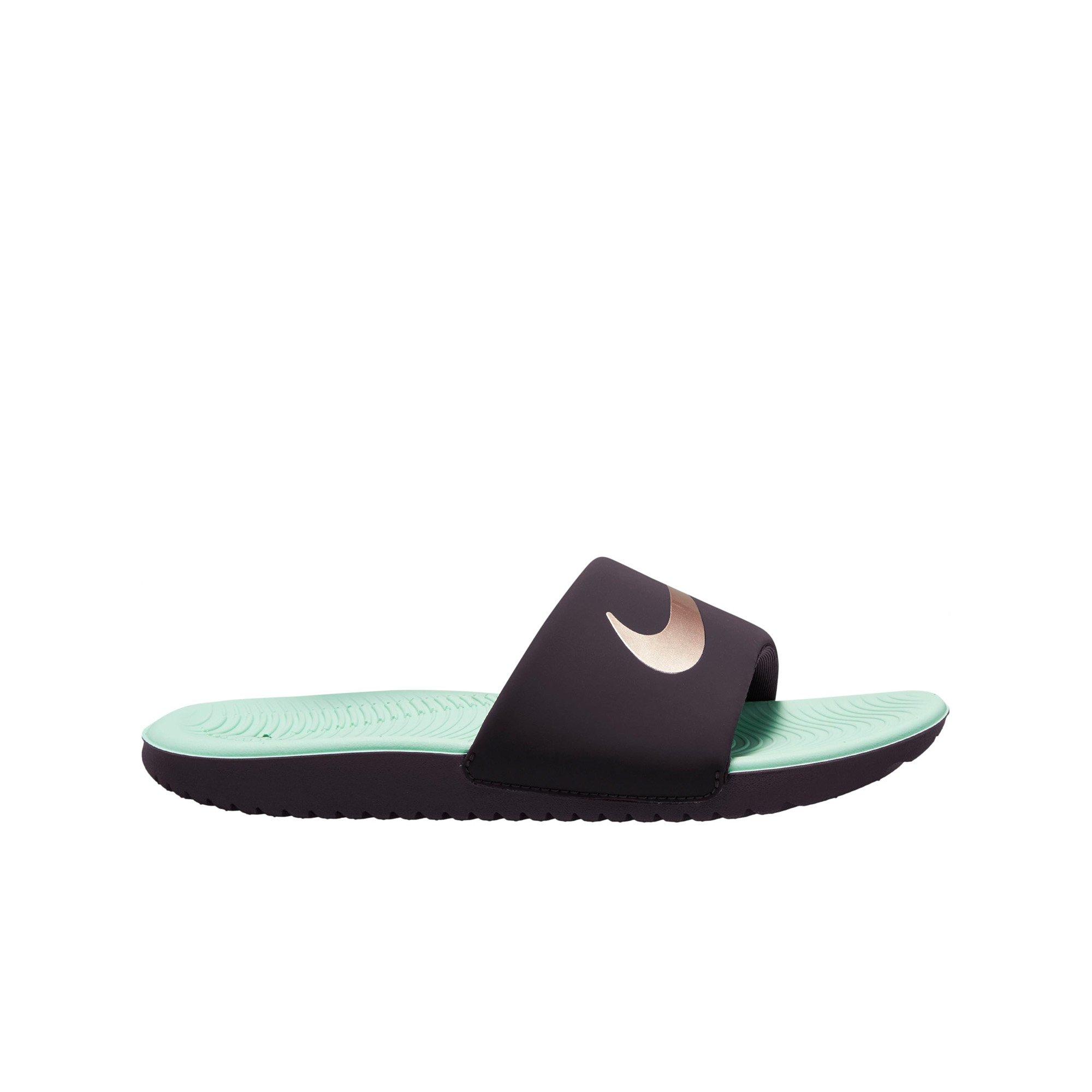 Nike Kawa "Joy Together" Grade School Girls' Slide - WHITE/MINT